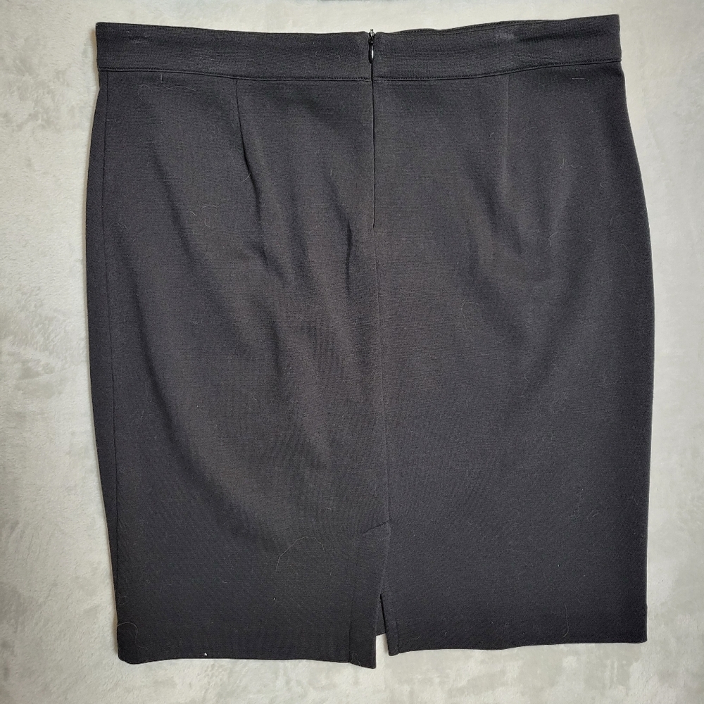 Vintage 90s Black Skirt Suit Gold Curb Link Chain Embellished Sz 10 Power Suit - Picture 9 of 16